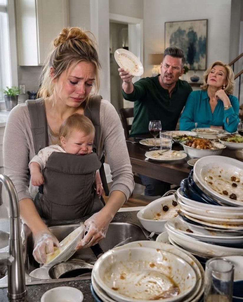 When I arrived at my daughter’s house, she was holding her crying baby with one arm while washing a mountain of dishes with the other.